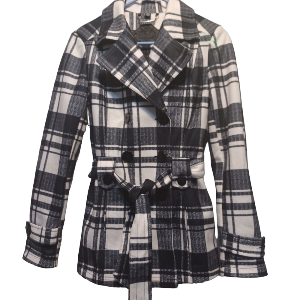 Jou jou size small plaid Pea coat